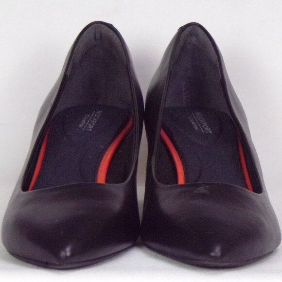ROCKPORT TOTAL MOTION size 10 black mid-heel point-toe pumps cushioned insoles - Picture 6 of 14
